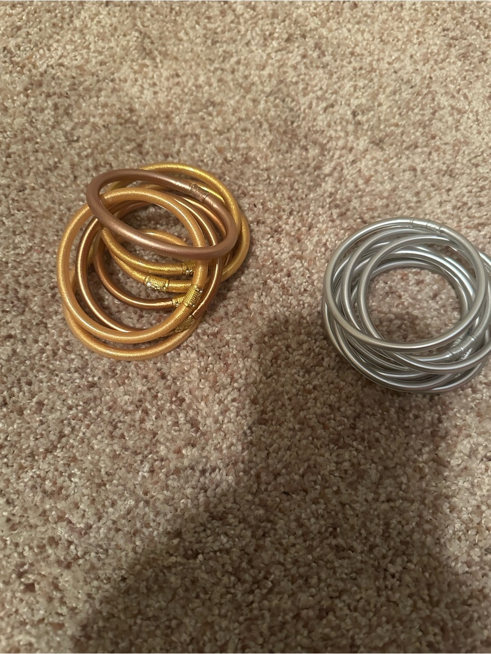 Stacked Metallic Bangle Set — Gold & Silver